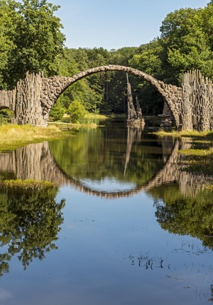 Rakotzbruecke Devils Bridge Azalea Rhododendron Park Editorial Stock ...