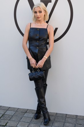 Emma Chamberlain attends the Louis Vuitton show as part of the