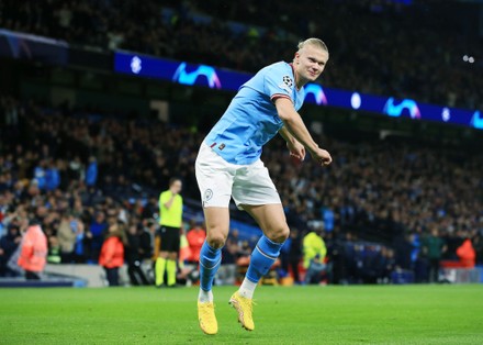 Erling Haaland Manchester City Celebrates Scoring Editorial Stock Photo ...