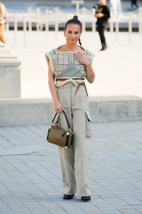 Alicia Vikander Outside Arrivals Louis Vuitton Editorial Stock Photo -  Stock Image
