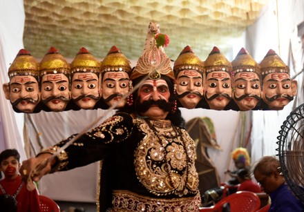 Artist Dressed Ravana 10 Heads Posed Editorial Stock Photo - Stock ...