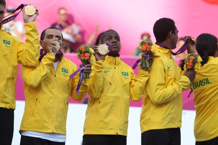 Brazils Soccer Team Receive Their Gold Editorial Stock Photo - Stock
