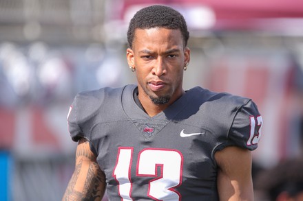 Southern Nazarene University Crimson Storm Cornerback Editorial Stock ...