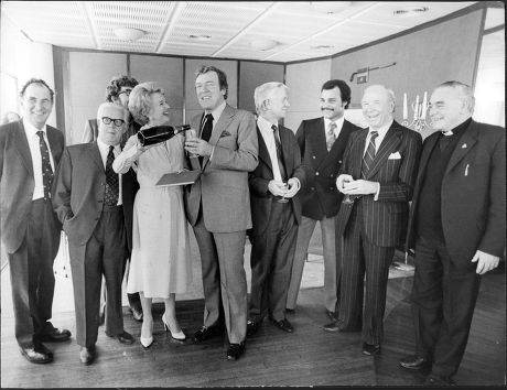 Television Presenter Eamonn Andrews At Surprise Party At Martini Terrace For 'this Is Your Life Book'. Also Shown Priest Father Francis O' Leary Lifeboatman Alf Pavey Ballet Dancer Moira Shearer Football Manager Sir Matt Busby Boxer John Conteh Ac
