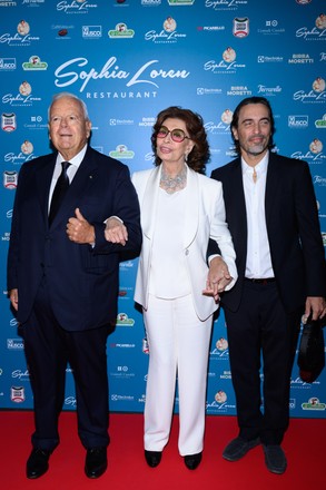 Luciano Cimmino Sophia Loren Carlo Ponti Editorial Stock Photo - Stock
