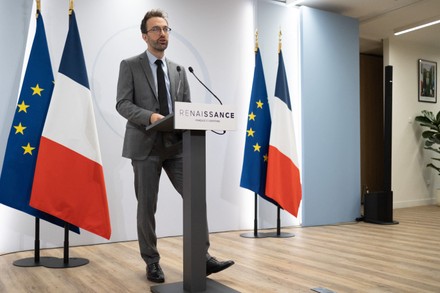 Renaissance Spokesperson Loic Signor Gives Press Editorial Stock Photo