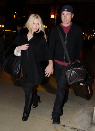 Jessica Simpson Her Boyfriend Eric Johnson Editorial Stock Photo