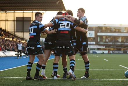 Rhys Carre Cardiff Celebrates Scoring Try Editorial Stock Photo - Stock ...