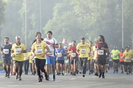 Participants Vedanta Delhi Half Marathon 2022 Editorial Stock Photo ...