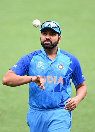 India Captain Rohit Sharma Warms Prior Editorial Stock Photo - Stock ...