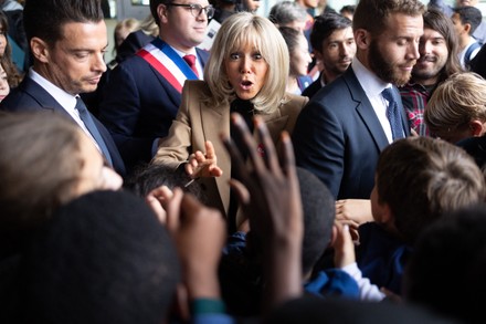 French President Wife Brigitte Macron Meet Editorial Stock Photo ...