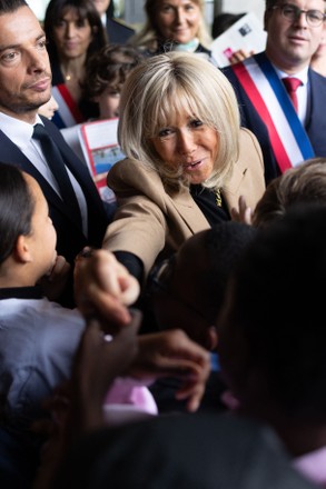 French President Wife Brigitte Macron Meet Editorial Stock Photo ...