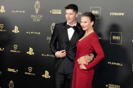 Robert Lewandowski Anna Lewandowska Arrive Ballon Editorial Stock Photo