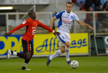 Rennes Moussa Sow Battles Ball Auxerres Editorial Stock Photo - Stock ...