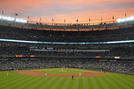 Evening Sky Turns Red Over Yankee Editorial Stock Photo - Stock Image 