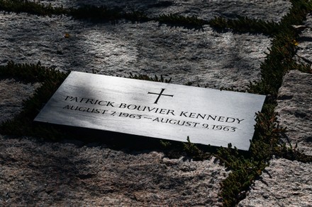Headstone Patrick Bouvier Kennedy Arlington National Editorial Stock