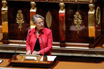 French Prime Minister Elisabeth Borne Gives Editorial Stock Photo ...