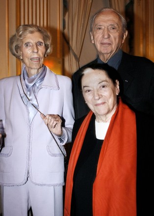 Pierre Soulages Claude Pompidou During Ceremony Editorial Stock Photo ...