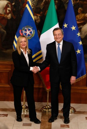 Giorgia Meloni Mario Draghi Editorial Stock Photo - Stock Image ...