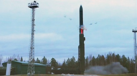 Yars Intercontinental Ballistic Missile Testfired Part Editorial Stock ...