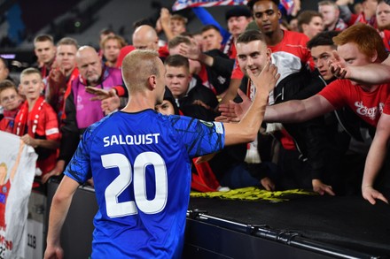 Silkeborg Players Final Whistle Fans During Editorial Stock Photo ...