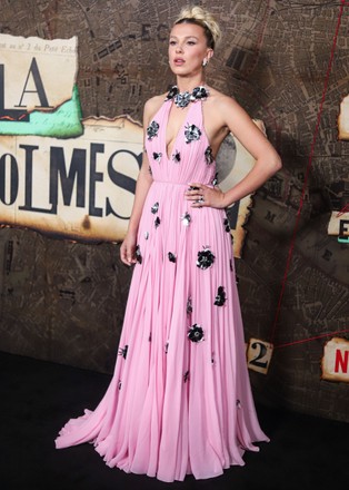 World Premiere Of Netflix s Enola Holmes 2 British actress Millie Bobby  Brown wearing Louis Vuitton