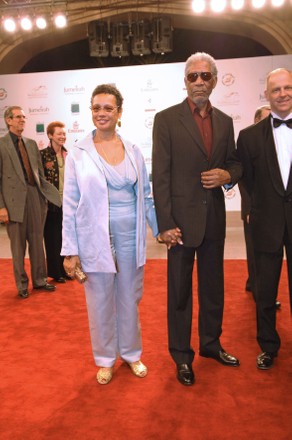 Us Actor Morgan Freeman His Wife Editorial Stock Photo - Stock Image