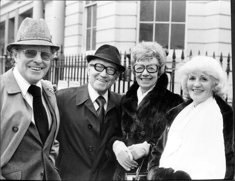 Comedians Dickie Henderson And Arthur Askey Pictured With Two Ladies.
