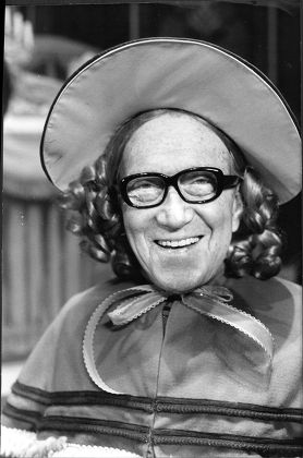 Comedian Arthur Askey Dressed As A Dame For Pantomime.