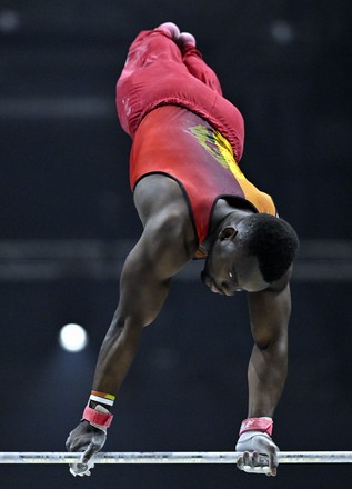 Belgian Gymnast Noah Kuavita Pictured During Editorial Stock Photo ...