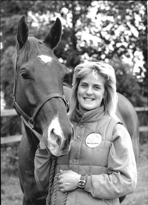 Hopeful Jockey Kristina Gifford- Daughter Of John Gifford- With Horse In 1989.