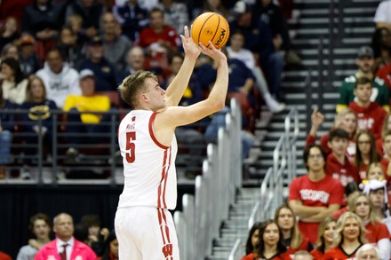 Wisconsin Badgers Forward Steven Crowl 22 Editorial Stock Photo - Stock ...