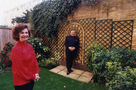 Author Sheridan Morley Who Died February 2007 Seen Here With His Fiancee Ruth Leon At Their Home