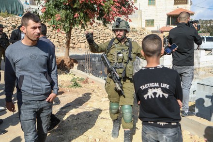 Israeli Bulldozers Demolish Threestorey Palestinian Building Editorial ...