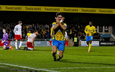 Hat Trick Goal Celebrations Aaron Jarvis Editorial Stock Photo - Stock
