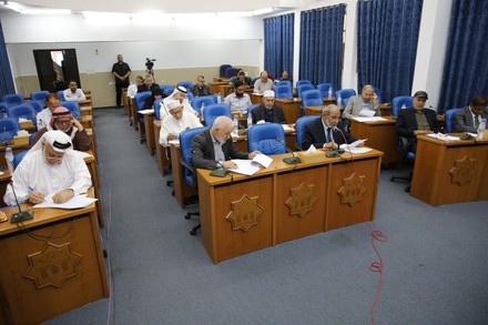 Members Palestinian Legislative Council Attend Special Editorial Stock
