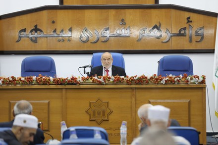 Members Palestinian Legislative Council Attend Special Editorial Stock