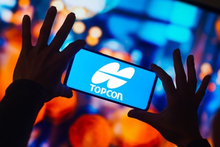 This Photo Illustration Topcon Corporation Logo Editorial Stock Photo ...