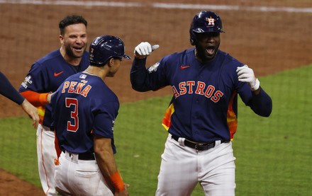 Houston Astros Jose Altuve Celebrates Jeremy Editorial Stock Photo - Stock  Image