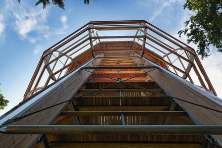 Wooden Observation Tower View Below Treetop Editorial Stock Photo ...