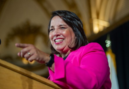 Lt Governor Elect Kim Driscoll Delivers Editorial Stock Photo - Stock
