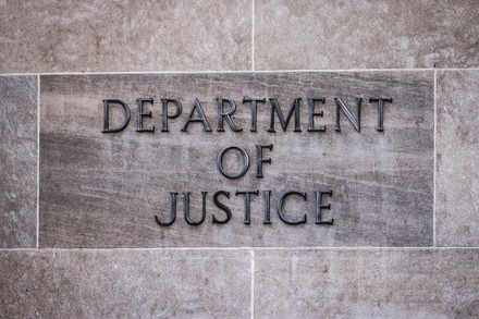 Department Justice Inscription Seen On Athe Editorial Stock Photo 