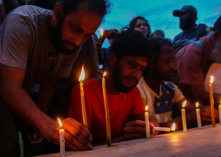 Protesters Take Part Antigovernment Protest Colombo Editorial Stock ...