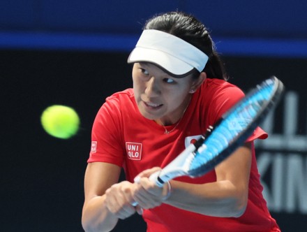 Japans Moyuka Uchijima Returns Ball Against Editorial Stock Photo ...