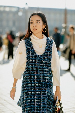 Street Style Yoyo Cao Arriving Louis Editorial Stock Photo - Stock