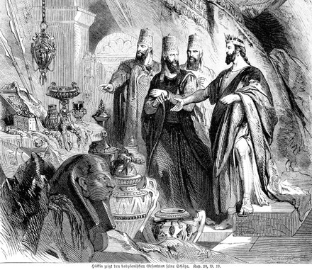 Hezekiah Shows Babylonian Envoys His Treasures Editorial Stock Photo ...