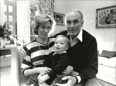 Television Executive Bruce Gyngell Of Tv Am With Wife Kathy Gyngell And Son Adam 1988.