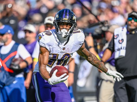 Baltimore Ravens Wide Receiver Demarcus Robinson Editorial Stock Photo -  Stock Image