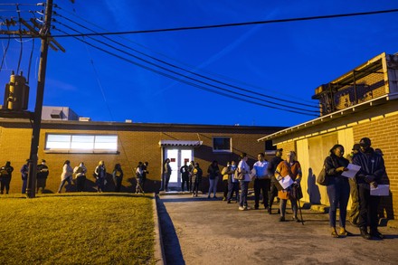 Georgians Wait Line Cast Their Ballots Editorial Stock Photo - Stock ...