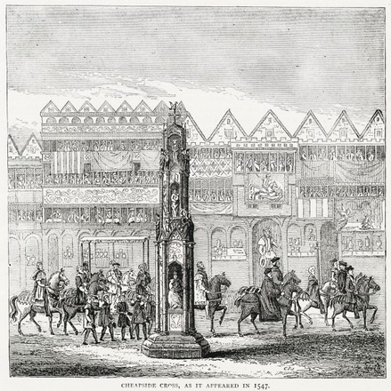 Cheapside Cross Appeared 1547 Depicted Here Editorial Stock Photo ...